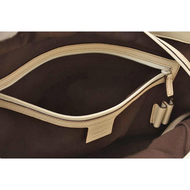 GG グッチ トートバッグ GUCCI ロゴプレート GGブラウン/ベージュ
