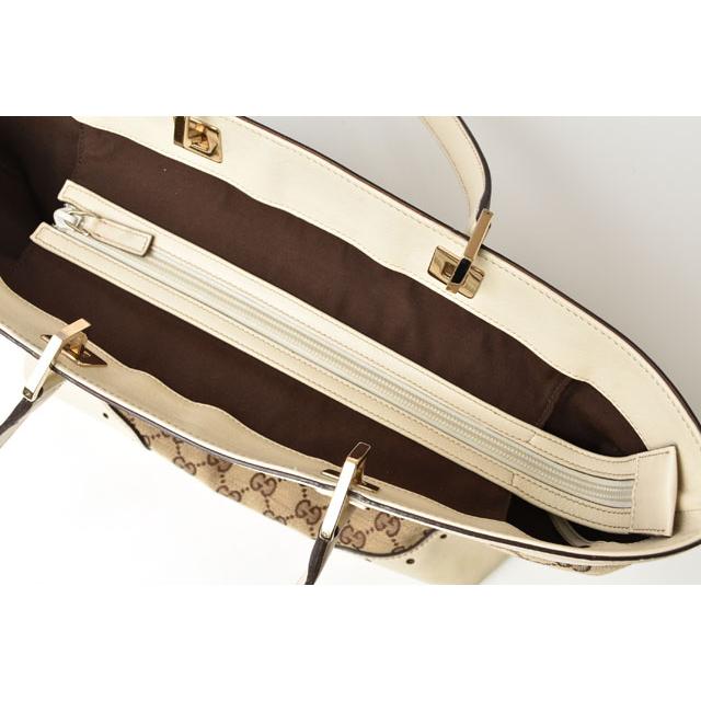GG グッチ トートバッグ GUCCI ロゴプレート GGブラウン