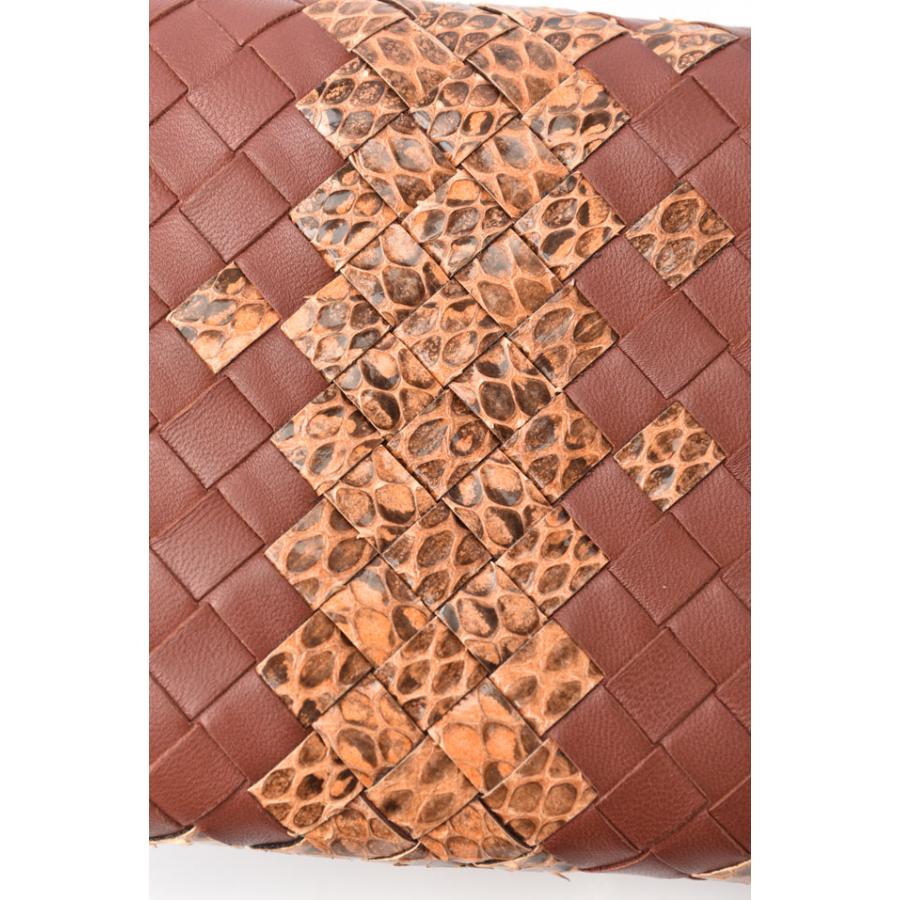 BOTTEGA VENFTA ボッテガヴェネタ長財布　パイソン　イントレチャート ボッテガヴェネタ イントレチャート ラウンドファスナー 長財布