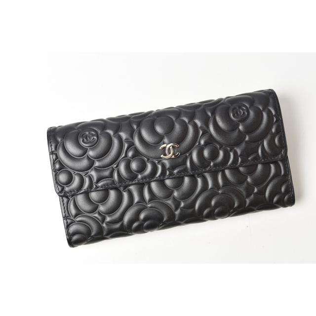 キャビアスキン シャネル 財布 CHANEL 長財布 カメリア キャビアスキン シャネル 財布 CHANEL 長財布 カメリア