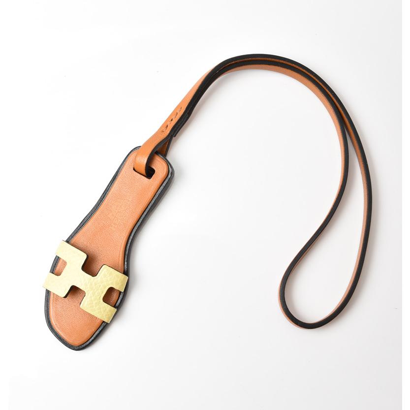 エルメス HERMES オラン ナノ バッグチャーム チャーム エプソン ナタ ブラウン 未使用 HERMES（エルメス） バッグチャーム/ストラップ オランナノ チャーム