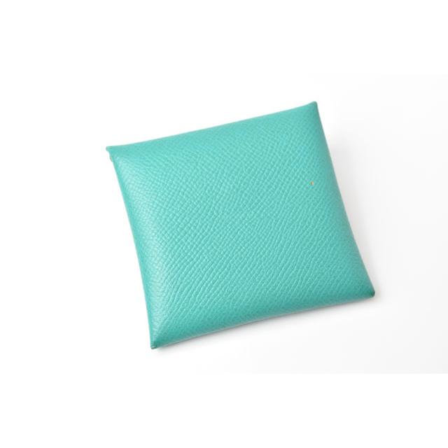 【箱付き美品】HERMES バスティア ケース ターコイズ 箱付き美品】HERMES バスティア コインケース ターコイズ