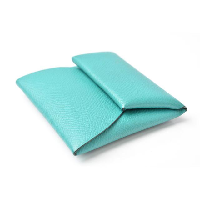 【箱付き美品】HERMES バスティア ケース ターコイズ HERMES（エルメス） コインケース/小銭入れ バスティア ヴォーエプソン