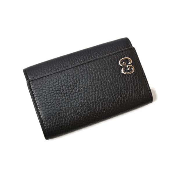 GUCCI グッチ キーケース/キーホルダー 6連 レザー GGロゴ ブラック  