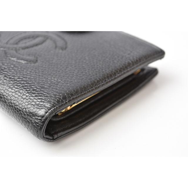 キャビアスキン シャネル 財布 中古 CHANEL がま口式 2つ折/財布 キャビアスキン シャネル 財布 中古 CHANEL がま口式 2つ折/財布