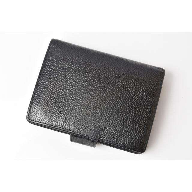 キャビアスキン シャネル 財布 中古 CHANEL がま口式 2つ折/財布 キャビアスキン シャネル 財布 中古 CHANEL がま口式 2つ折/財布