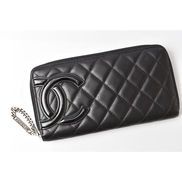 CAMBON シャネル 財布 CHANEL カンボンライン A50078 ラウンド  