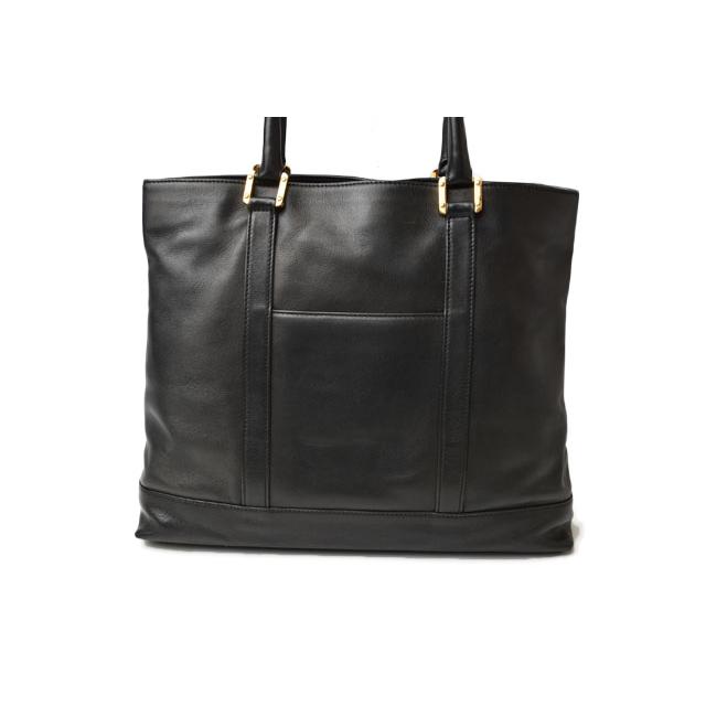 ロエベLOEWE ビスネスショルダーバックアナグラムレザーブラックA4可