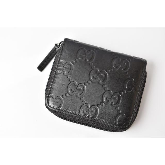 グッチシマ グッチ コインケース GUCCI ミニ財布/小銭入れ ブラック