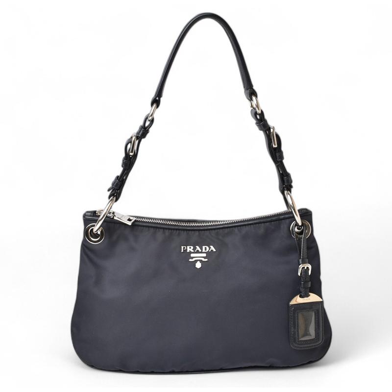PRADA（プラダ） ショルダーバッグ バッグ ナイロン/レザー ネイビー