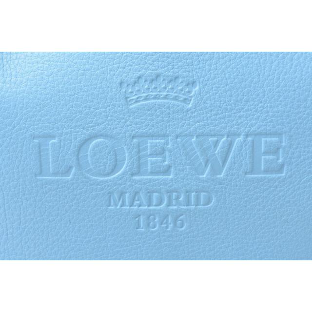 ロエベ トートバッグ ヴィンテージ A4収納可 LOEWE バッグ HERITAGE/ヘリテージ カーフスキン/ロゴ ライトブルー爆買の画像