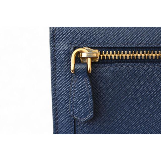 【美品】プラダ(PRADA)サフィアーノ 1MH132 ネイビー 長財布 PRADA（プラダ） 財布 長財布/パスケース付 1MH132 BLUETTE/ブルー