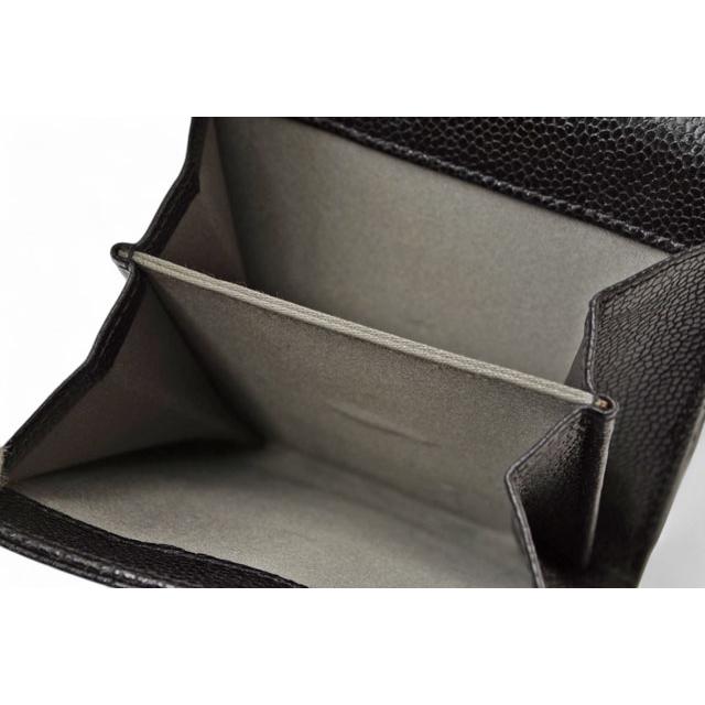 キャビアスキン シャネル 財布 CHANEL 二つ折/折財布 ダブルホック