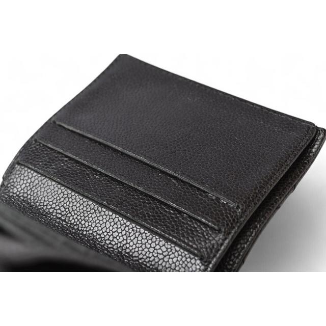 キャビアスキン シャネル 財布 CHANEL 二つ折/折財布 ダブルホック