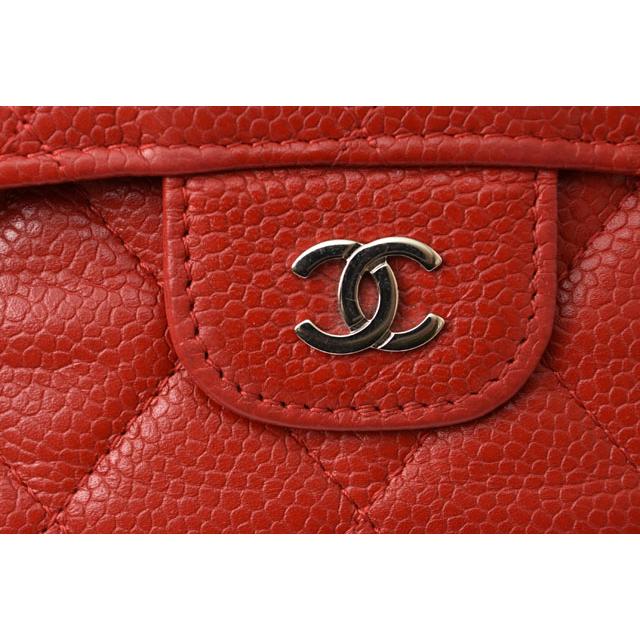 シャネル 財布 三つ折り CHANEL 長財布 A31506 タイムレスクラシック マトラッセ/キャビアスキン ルージュ爆買の画像