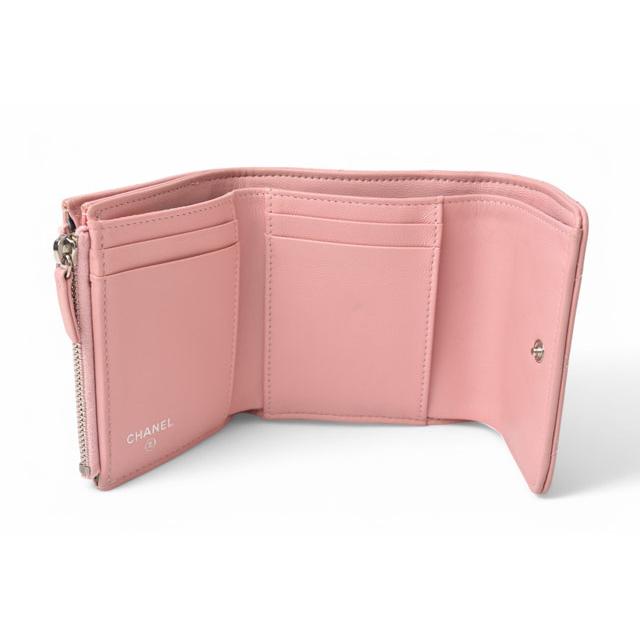 シャネル  折財布 ラムスキン    ワイルドステッチ CHANEL（シャネル） 財布 二つ折り 長財布 ワイルドステッチ ブラック