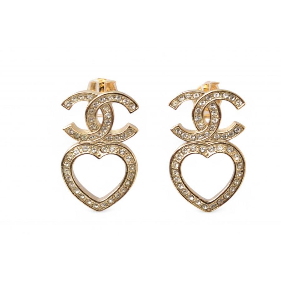 CHANEL CCロゴ付きハート型ピアス CHANEL（シャネル） ピアス アクセサリー CHANEL CCマーク/ハート