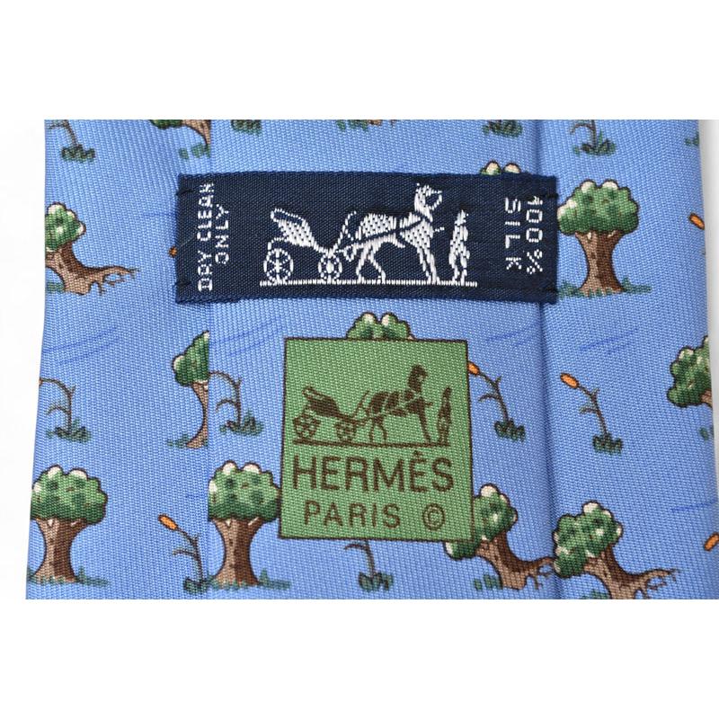 HERMES（エルメス） ネクタイ 未使用 シルクツイルタイ ライトブルー