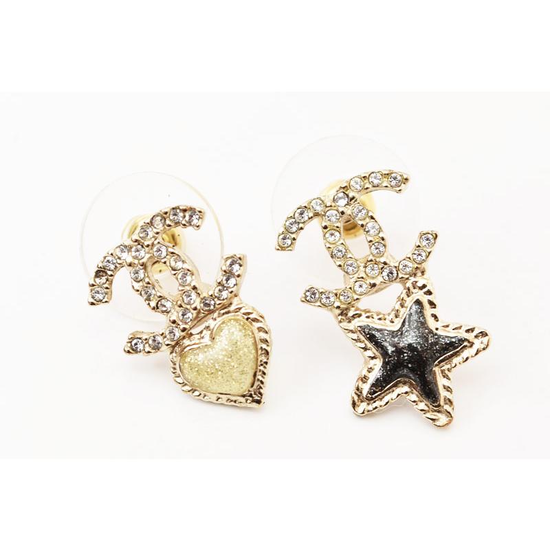 CHANEL シャネル ピアス CC/ココ/ハート/スター ゴールド A20 CHANEL シャネル ピアス CC/ココ/ハート/スター ゴールド A20