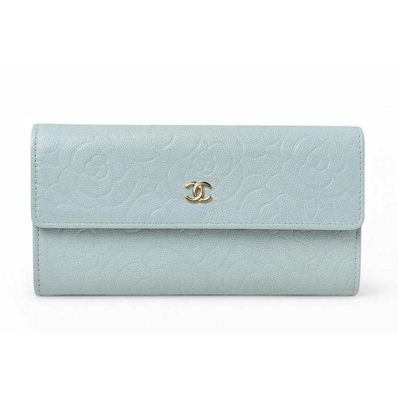 CHANEL シャネル 財布 長財布 カメリア 型押し A82283 キャビア CHANEL シャネル 財布 長財布 カメリア 型押し A82283 キャビア