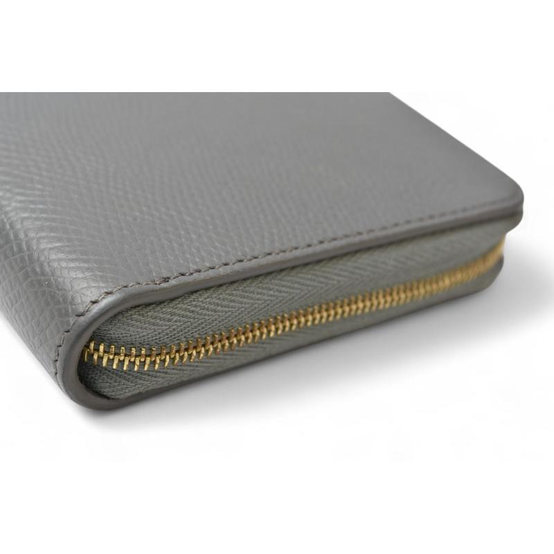 セリーヌ 財布 CELINE 長財布/ラージジップ/ファスナー式 カーフスキン グレー 10B553EL.09【中古】 CELINE（セリーヌ） 財布 長財布/ラージジップ/ファスナー式 カーフ