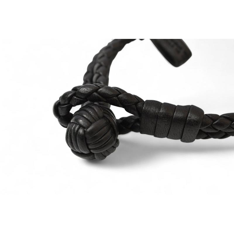 Bottega Veneta［ボッテガ ヴェネタ］　レザーバングル　ブラック Bottega Veneta［ボッテガ ヴェネタ］レザーバングルブラック