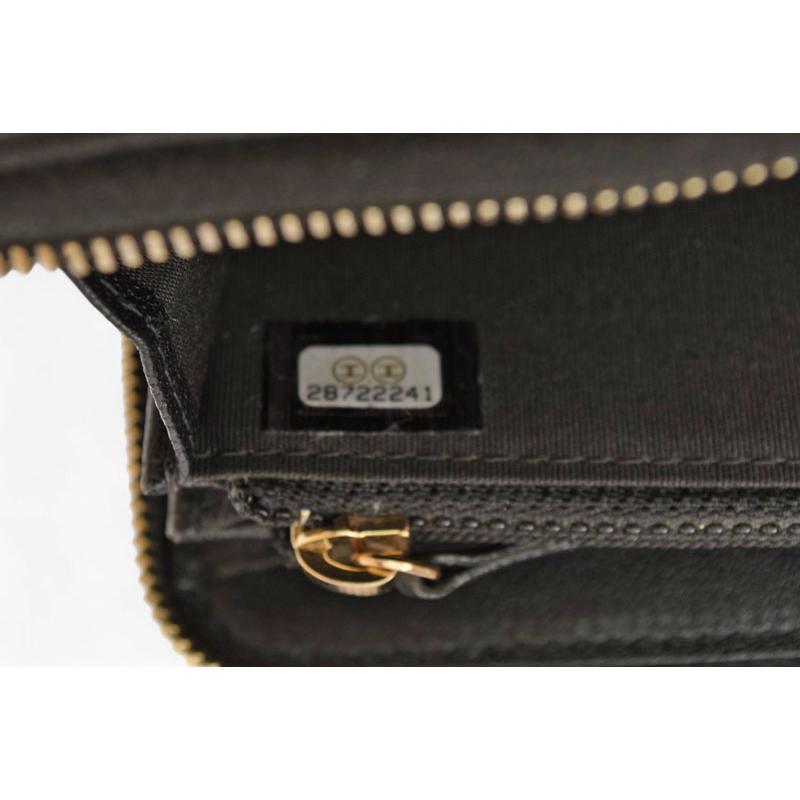 CHANEL シャネル 財布 二つ折り マドモアゼル/シェブロン ブラック