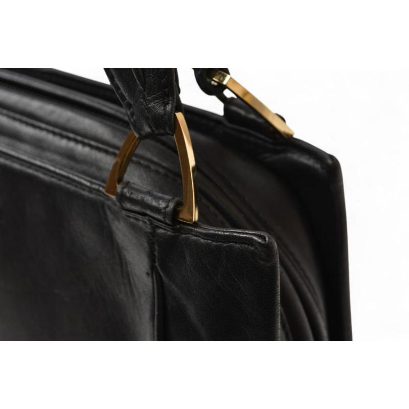 ロエベ ハンドバッグ/スモール LOEWE ヴィンテージ バッグ シープスキン ブラック【中古】 LOEWE（ロエベ） ハンドバッグ/スモール ヴィンテージ バッグ シープ
