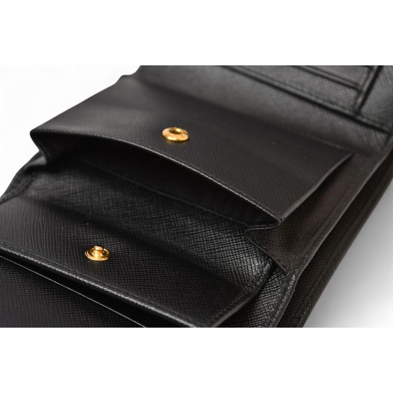 PRADA プラダ 1MH840 三つ折り財布 コンパクトウォレット 良品