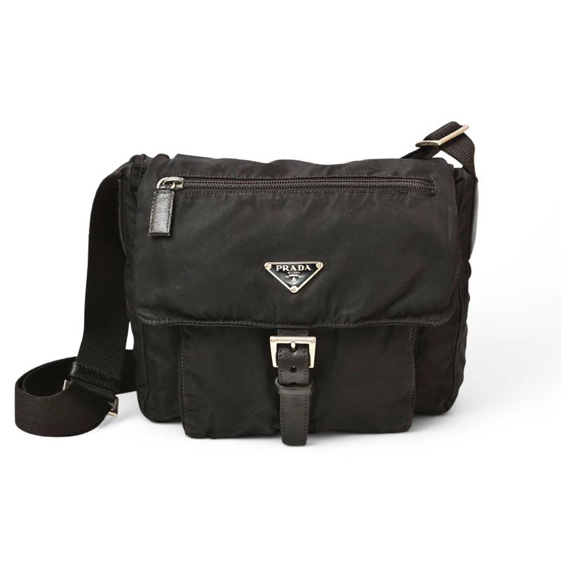 プラダ】 ブラック ショルダーバッグPRADAクロスボディ