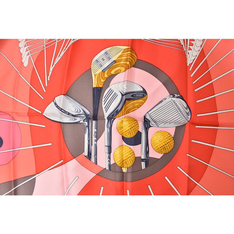 HERMES（エルメス） スカーフ カレ90 シルクツイル SWING ゴルフ GOLF