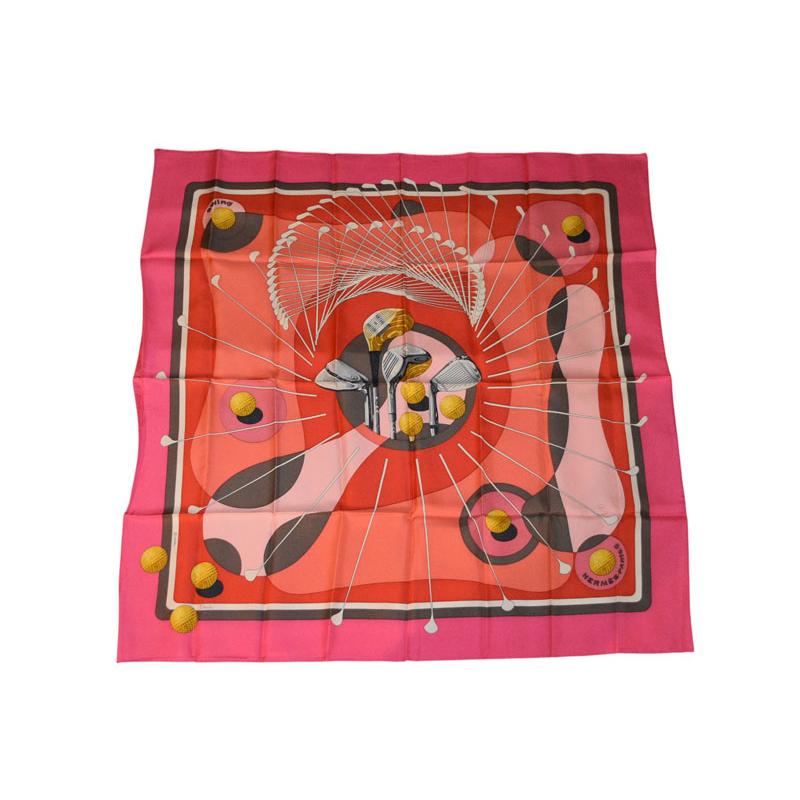 HERMES（エルメス） スカーフ カレ90 シルクツイル SWING ゴルフ GOLF