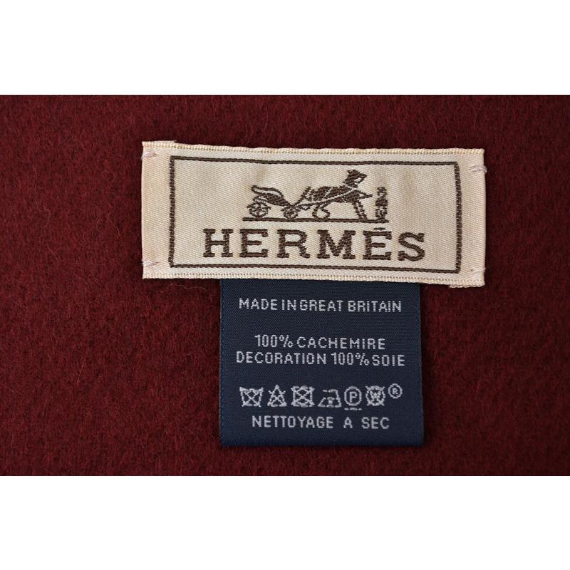 HERMES（エルメス） マフラー ラッキーカデナ マリン/ルージュ 
