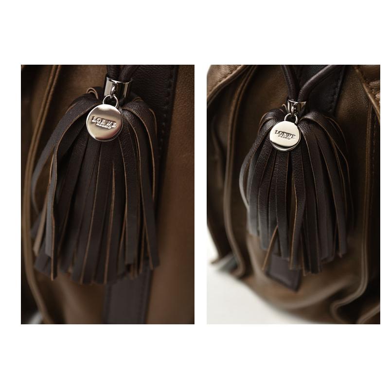 【美品】ロエベ フラメンコ ブルー タッセル ナッパレザー アナグラム 美品】ロエベ フラメンコ ブルー タッセル ナッパレザー アナグラム