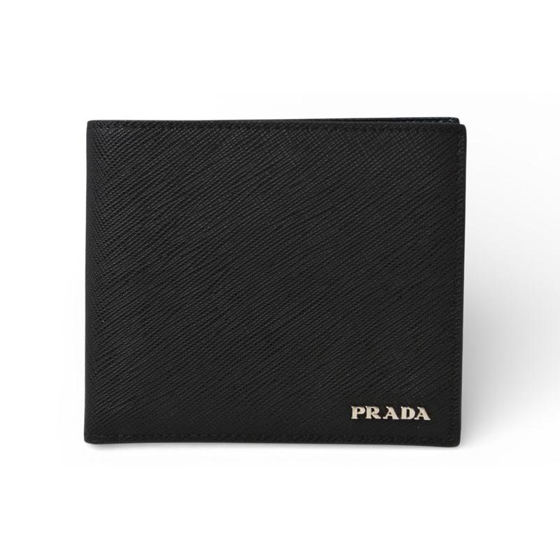 PRADA 正規品 SAFFIANO L 財布 二つ折 ネイビー PRADA プラダ ヴィッテロフェニックス 二つ折り財布 L字ファスナー