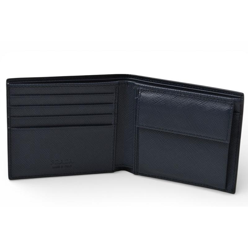 PRADA（プラダ） 財布 二つ折り アウトレット メンズ 折財布 SAFFIANO