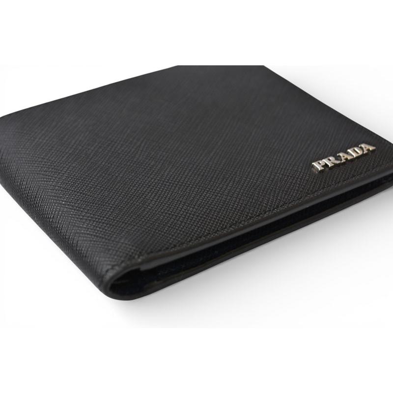 PRADA（プラダ） 財布 二つ折り アウトレット メンズ 折財布 SAFFIANO