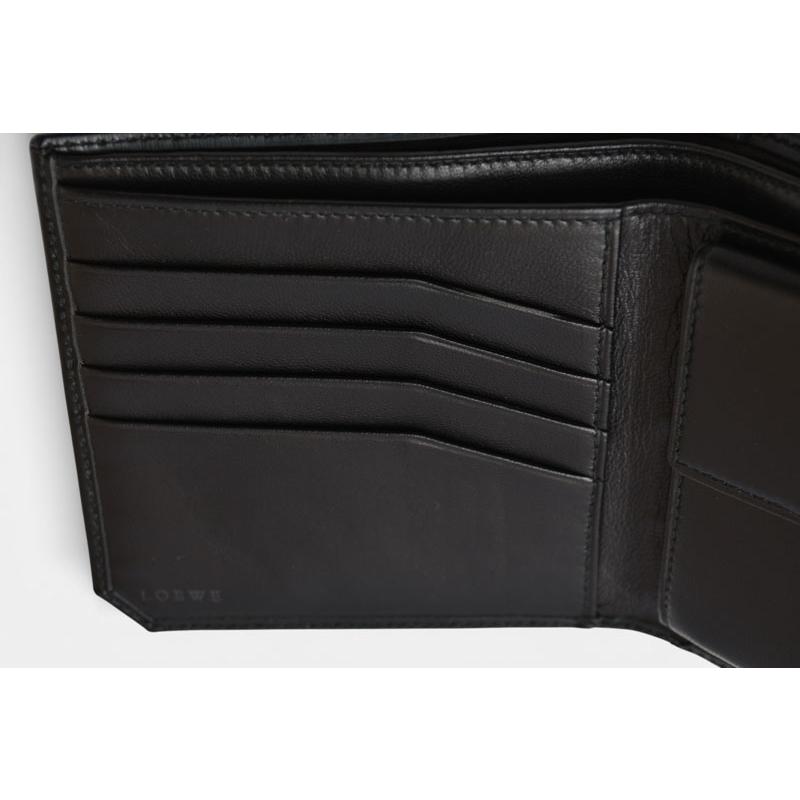 LOEWE ロエベ 折り財布 アナグラム レザー 黒 archive 箱付き LOEWE（ロエベ） 財布 未使用 二つ折り/折財布 アナグラム ブラック