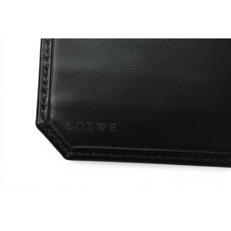 LOEWE（ロエベ） 財布 未使用 二つ折り/折財布 アナグラム ブラック