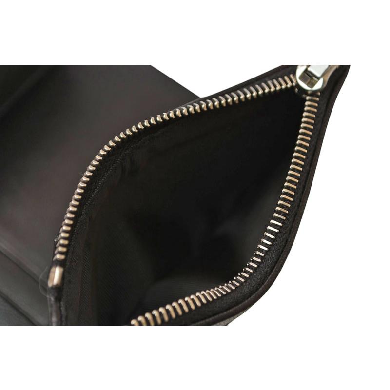 サンローラン 財布/三つ折 YSL SAINT LAURENT スムースレザー ネックストラップ ブラック 820355【中古】 Yves Saint Laurent（イヴ・サンローラン） サンローラン 財布/三つ折