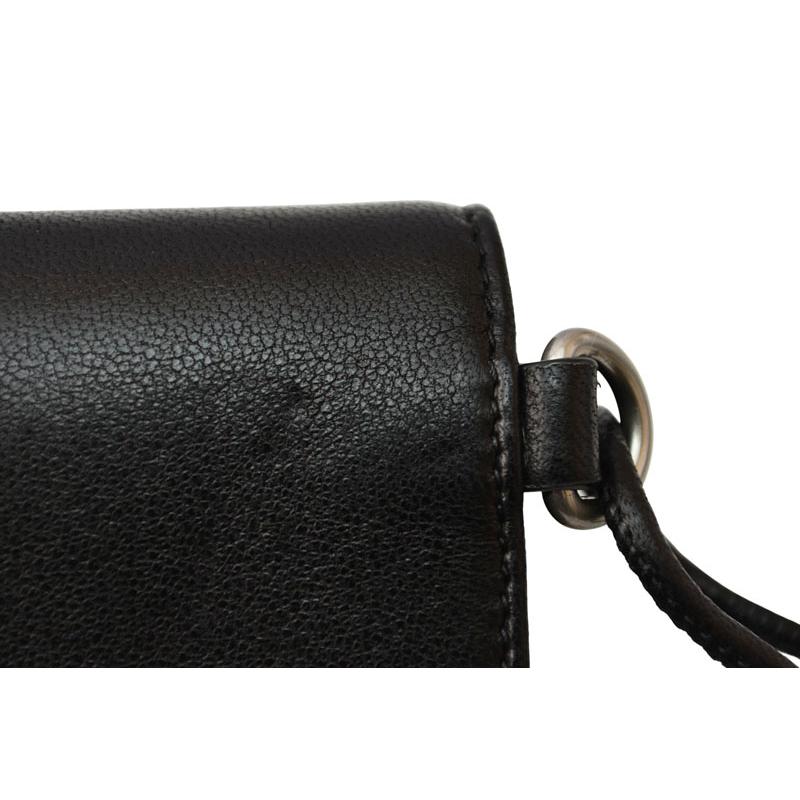 サンローラン 財布/三つ折 YSL SAINT LAURENT スムースレザー ネックストラップ ブラック 820355爆買_5