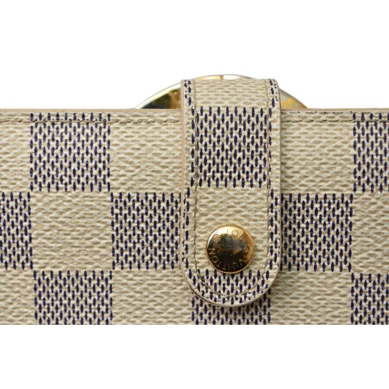 良品 ルイヴィトン ダミエ エベヌ ポルトフォイユ ヴィエノワ 財布 がま口 . LOUIS VUITTON（ルイ・ヴィトン） 財布 ダミエ・アズール