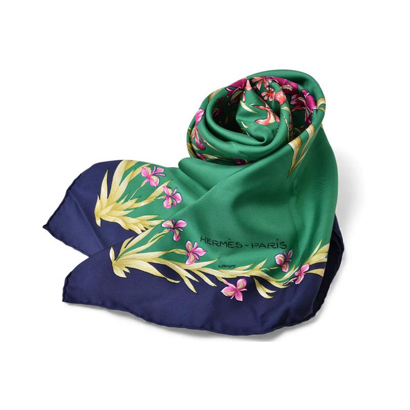 HERMES（エルメス） スカーフ カレ90 シルクツイル 花咲く馬 H.d