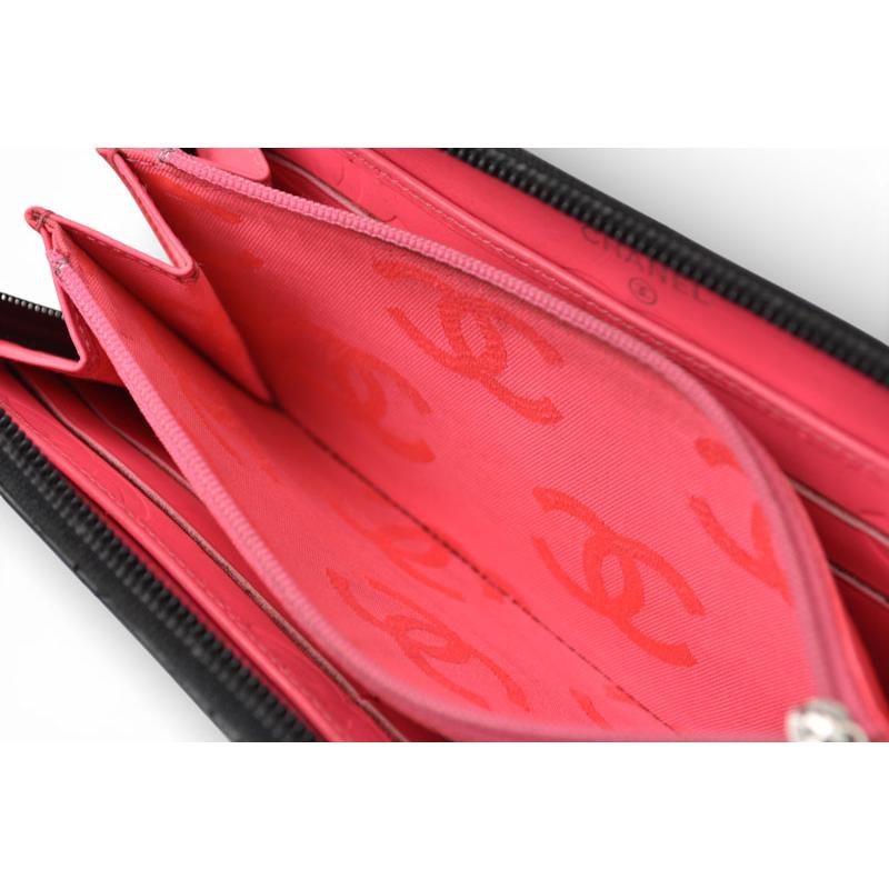 CHANEL✨シャネル 長財布 カンボンライン ラムスキン折り財布 CHANEL カンボンライン 長財布 二つ折り財布 ラムスキン ココマーク