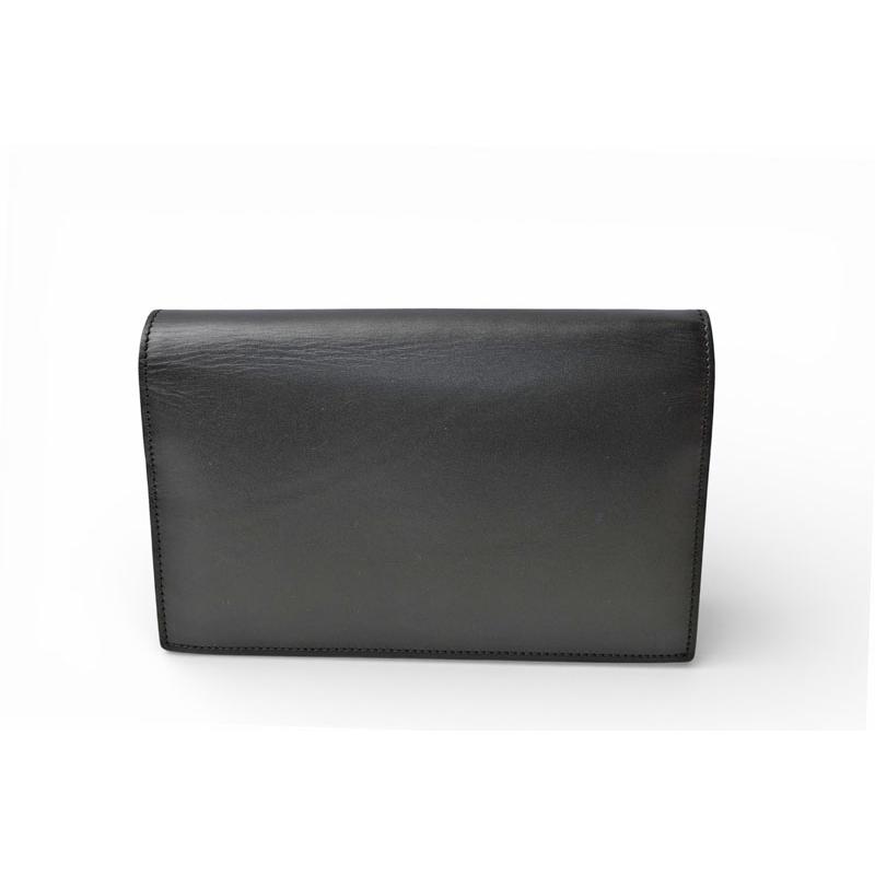 グッチ ショルダーバッグ/クラッチバッグ/チェーンウォレット 2way GUCCI エンボスロゴ/ブラック 421850【中古】 GUCCI（グッチ） ショルダーバッグ/クラッチバッグ/チェーンウォレット