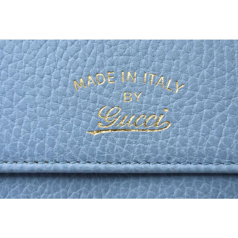 GUCCI（グッチ） 財布 二つ折り/長財布 グッチスイング レザー ブルー