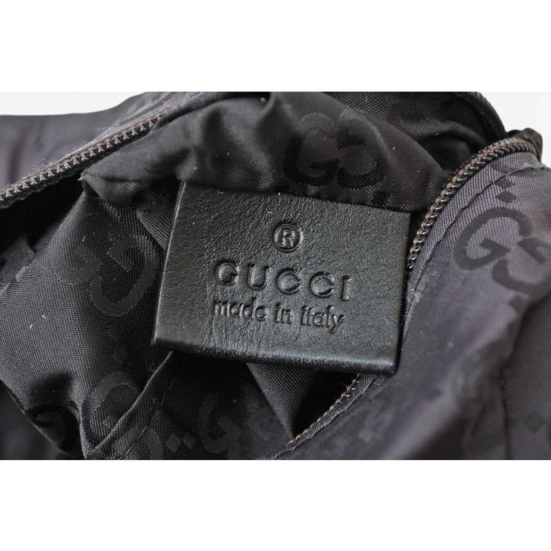 グッチ ロゴ入り テディベア GUCCI（グッチ） テディベア/ポーチ/小物入れ ナイロン GG柄/ブラック