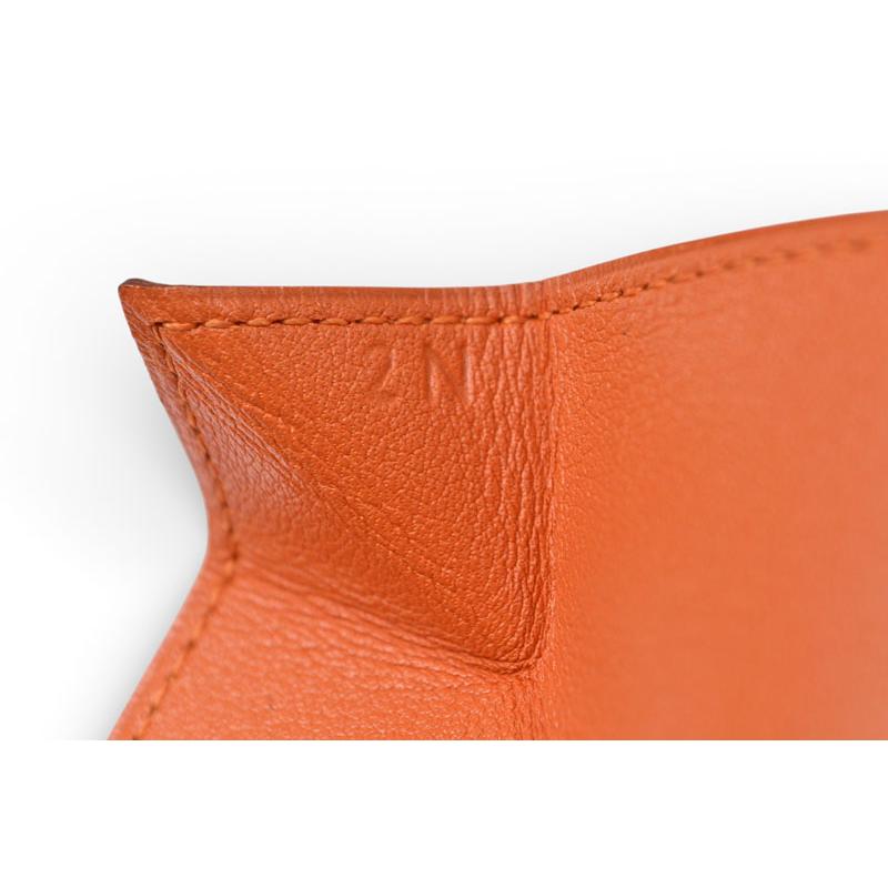 エルメス ルヴァンキャトル 24 シェブルミゾル ケース オレンジ HERMES（エルメス） コインケース/小銭入れ ルヴァンキャトル レザー