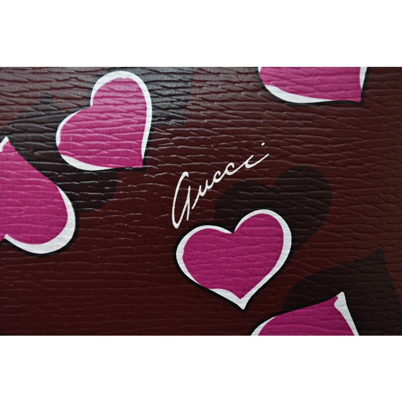 GUCCI（グッチ） ポーチ バンブー 化粧ポーチ ハートモチーフ ボルドー 