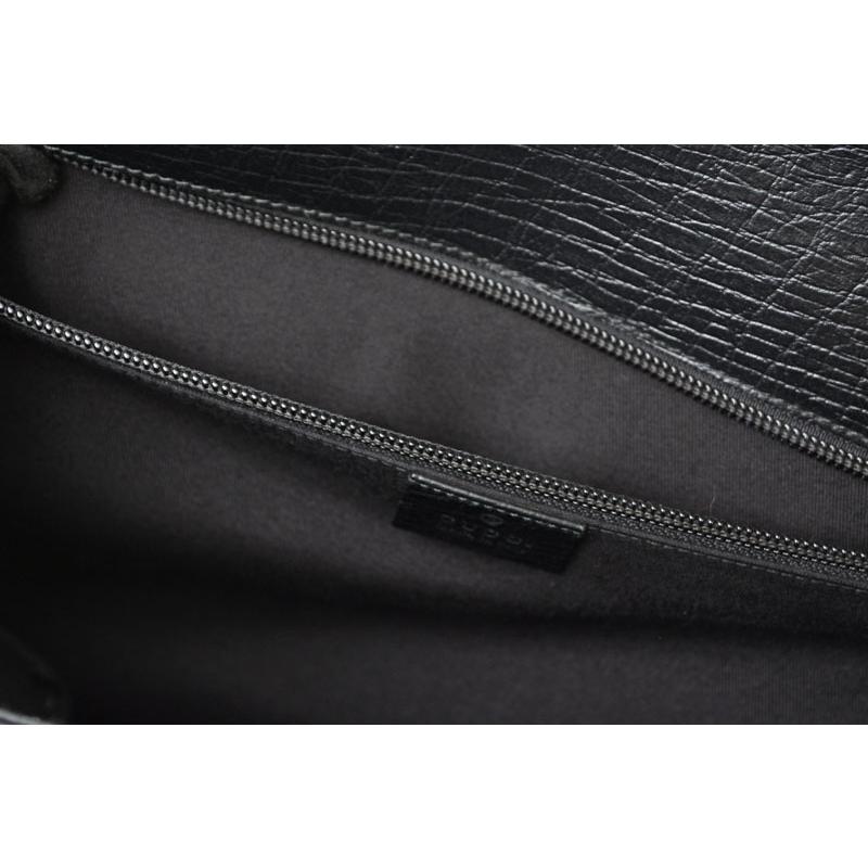 グッチ 美品 ビジネスバッグ/書類カバン A4 GUCCI レザー ブラック 34044.212792の画像